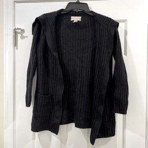 BANANA REPUBLIC BLACK BUTTON UP SWEATER- SMALL